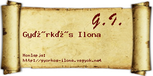 Györkös Ilona névjegykártya
